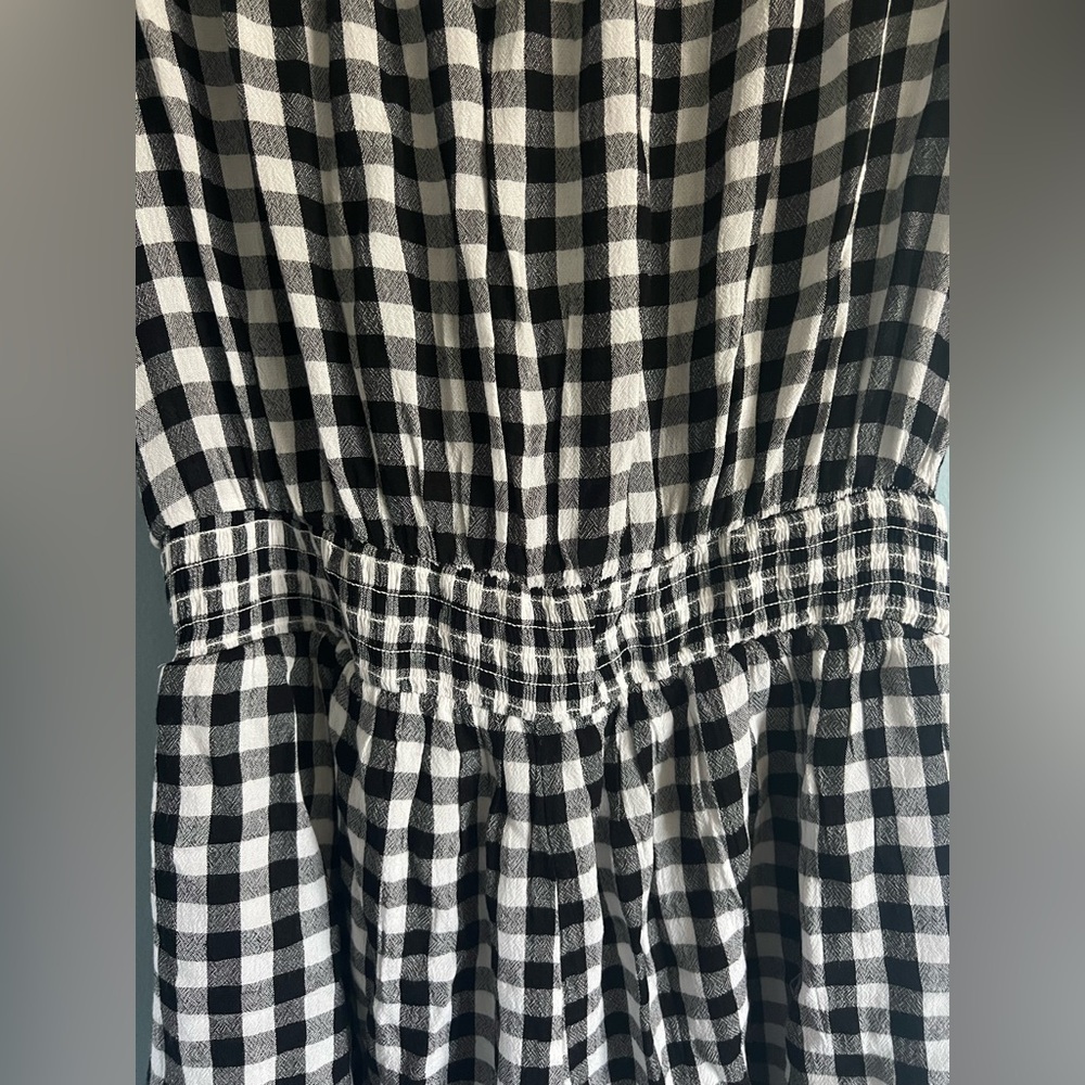 GUESS Romper Black & White Gingham Size M NWT 🏷️ has pockets!! - Picture 5 of 15